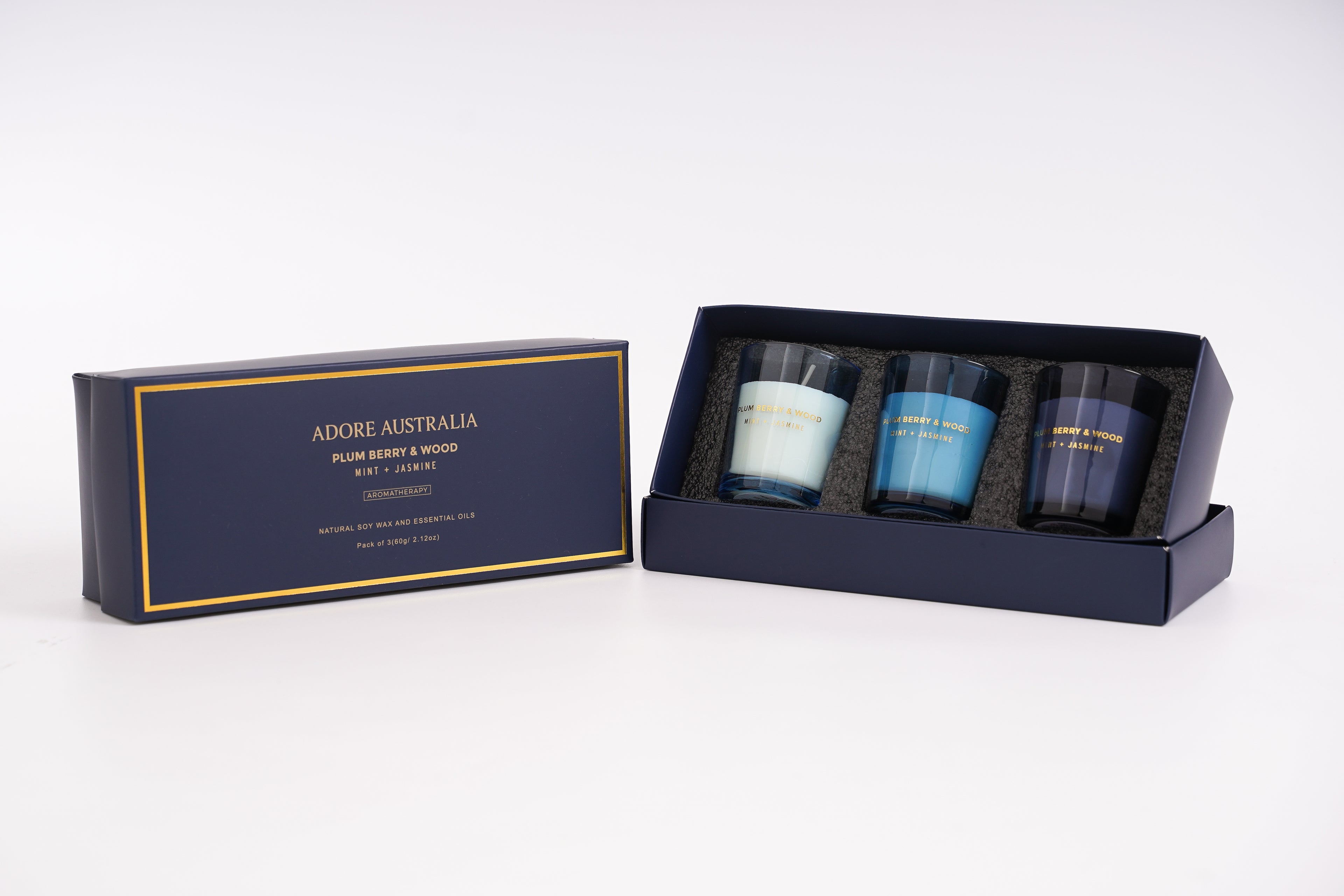 Adore Australia Plum Berry & Wood Candles Gift Set