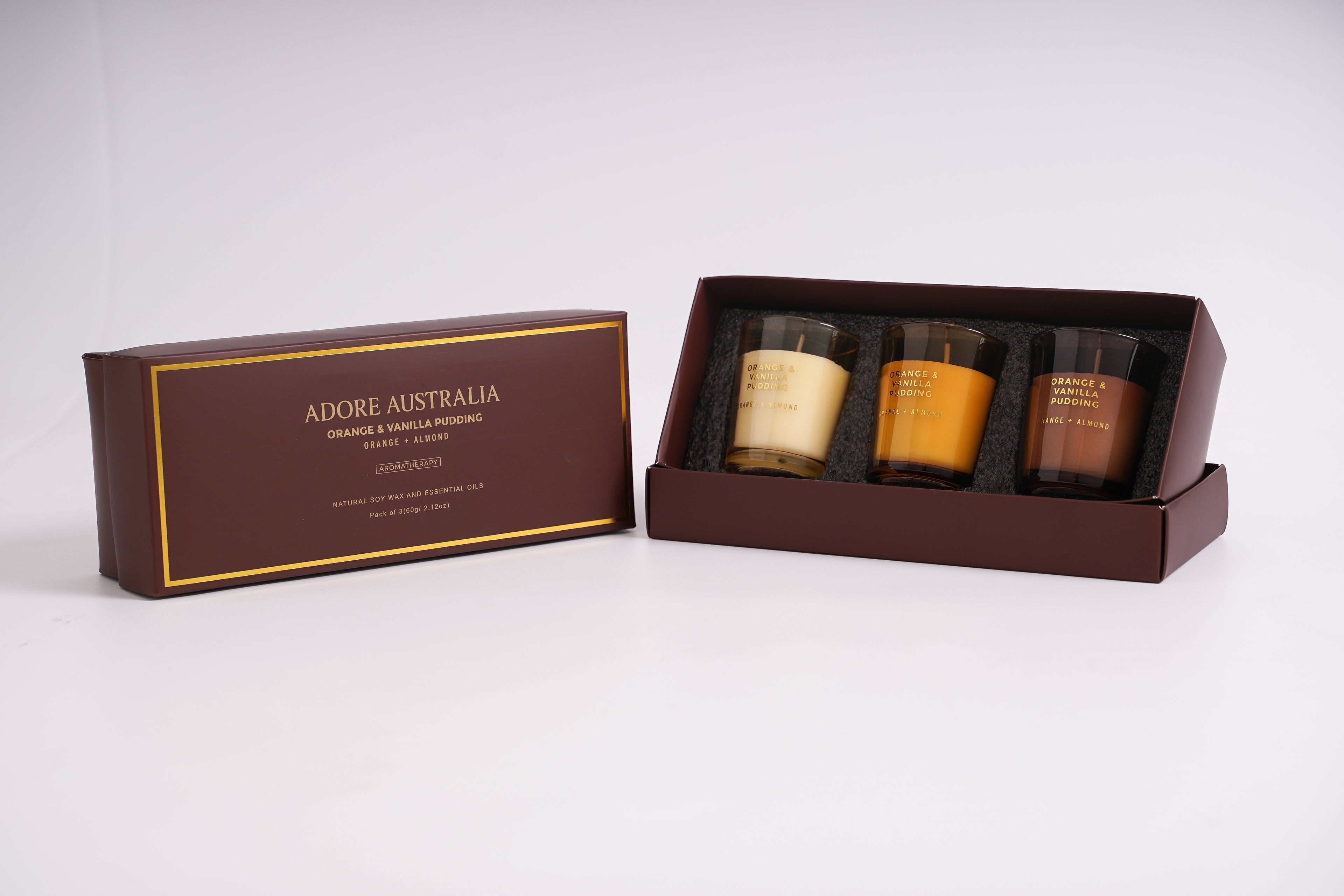 Adore Australia Vanilla & Orange Candles Gift Set